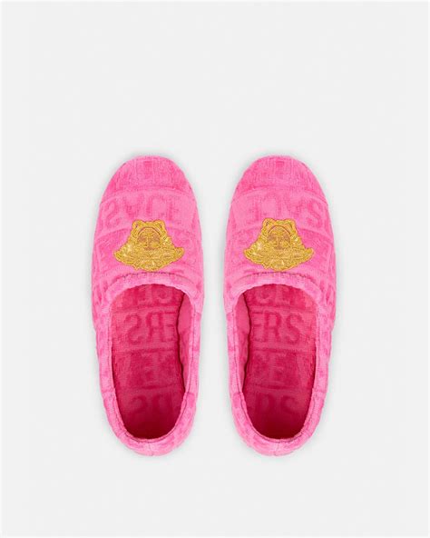 versace slippers for ladies|Versace allover slippers.